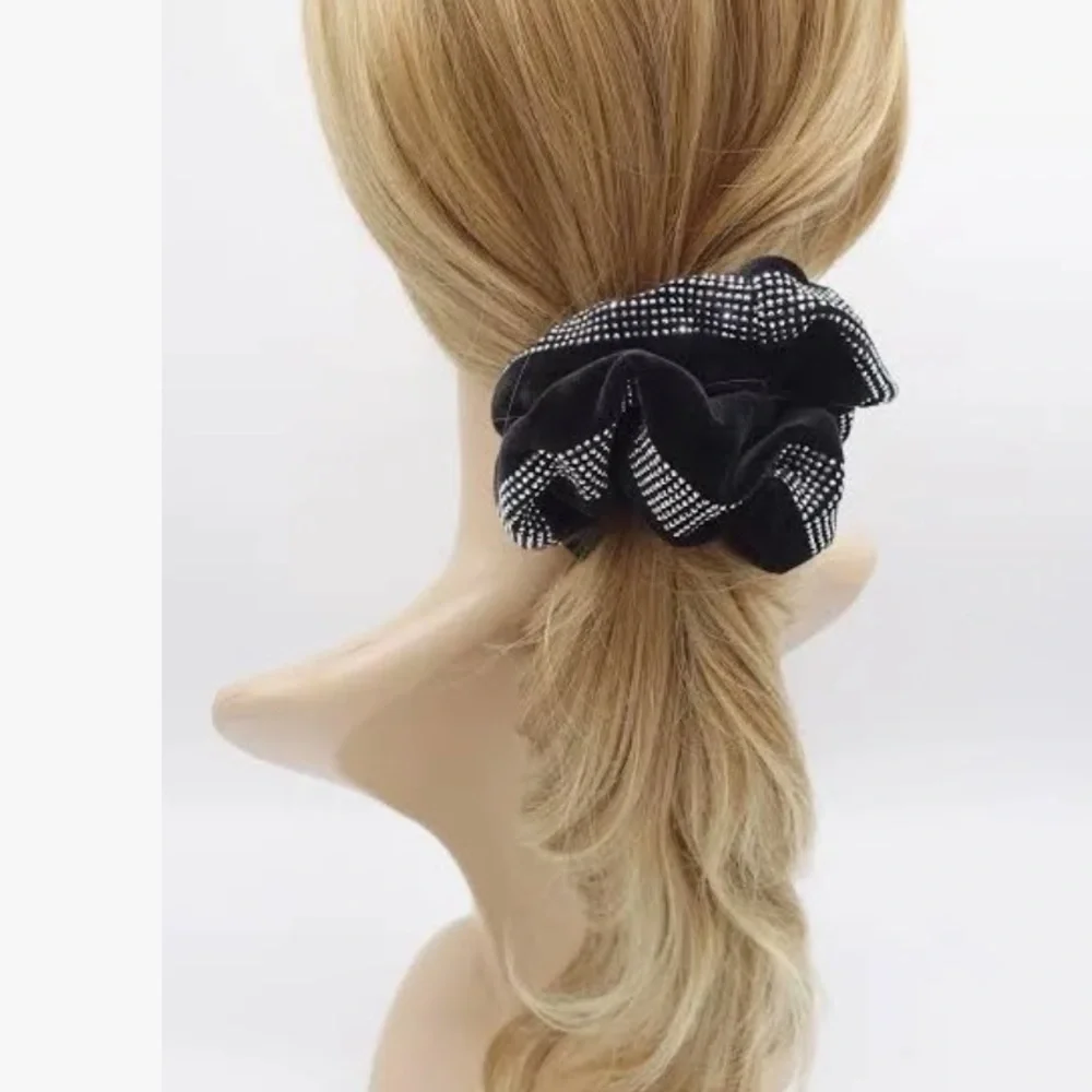 Glam Black Rhinestone Scrunchie Bundle | Stoney Clover Lane & Velvet Crystal